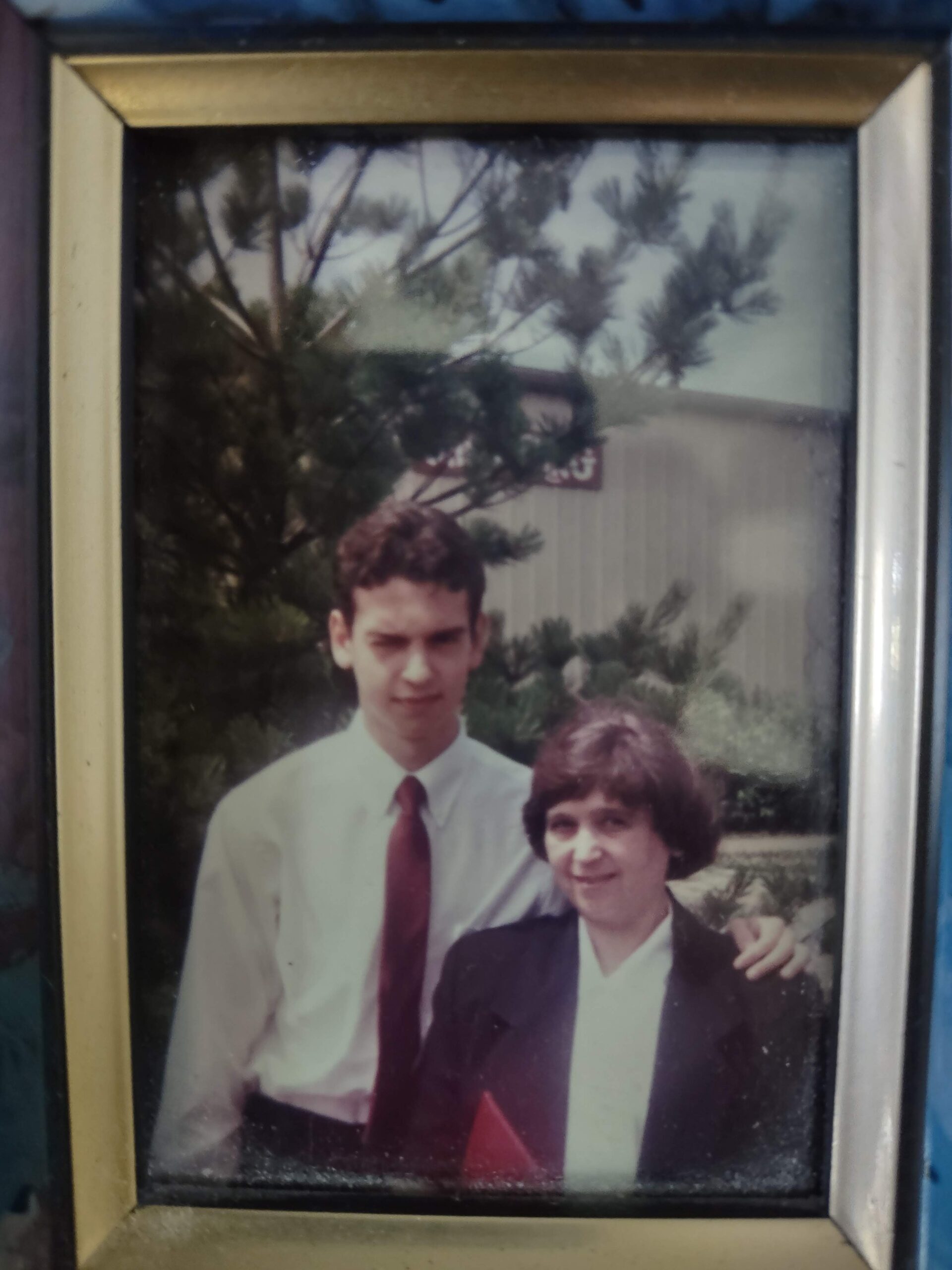 Me with mom at my H.S. graduation in 1995