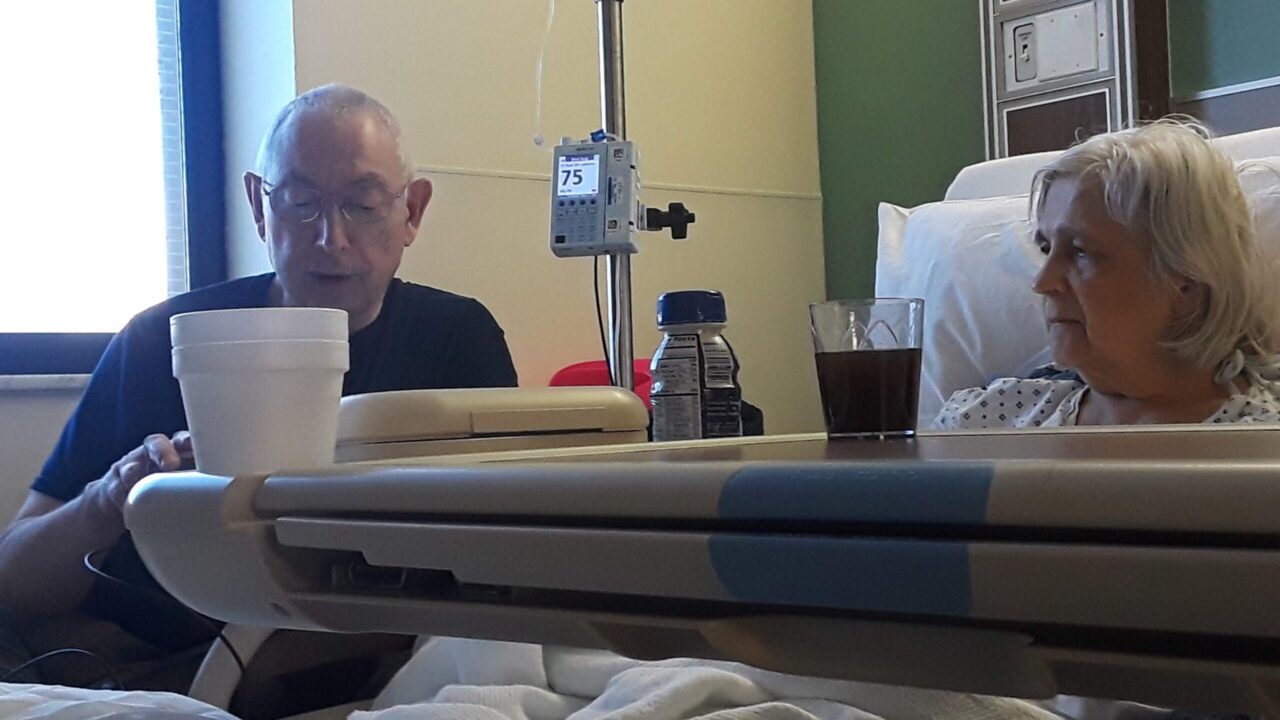 Mom and dad in the hospital in 2019