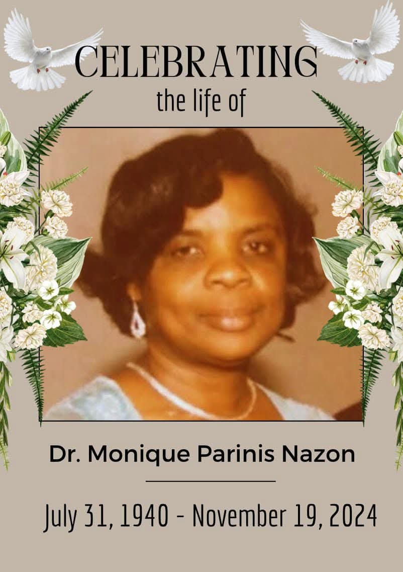 The funeral program cover for Jennifer's mother, Monique.